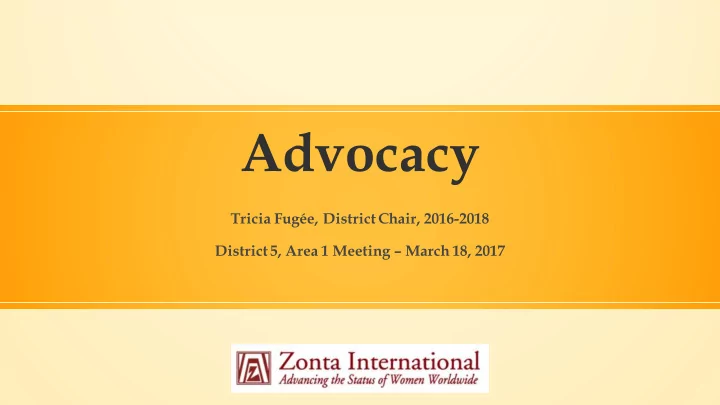 advocacy
