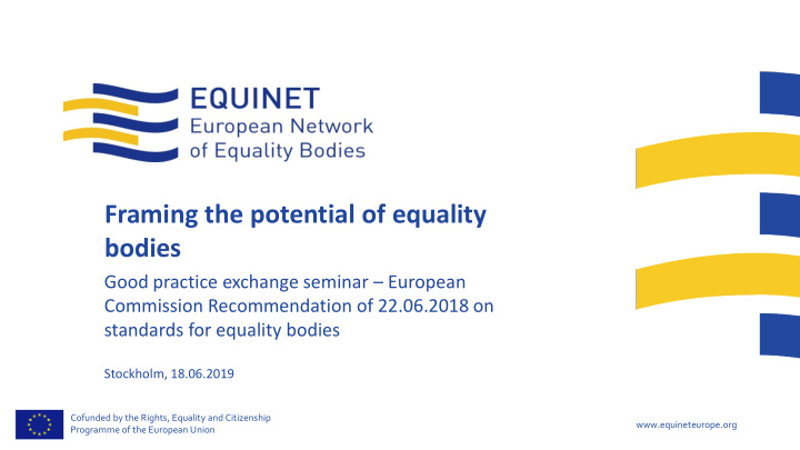framing the potential of equality bodies