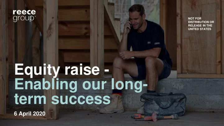equity raise enabling our long term success