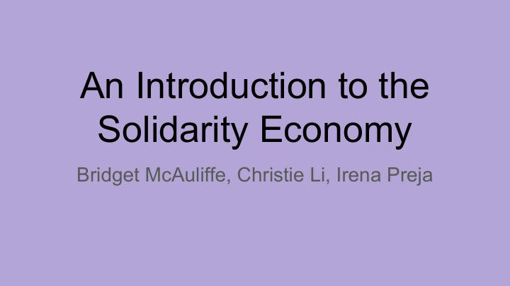 an introduction to the solidarity economy