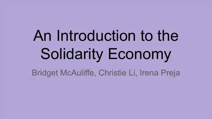 an introduction to the solidarity economy