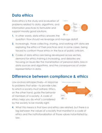 Data ethics  Data ethics is the study and evaluation of  Data ethics  data  problems related to