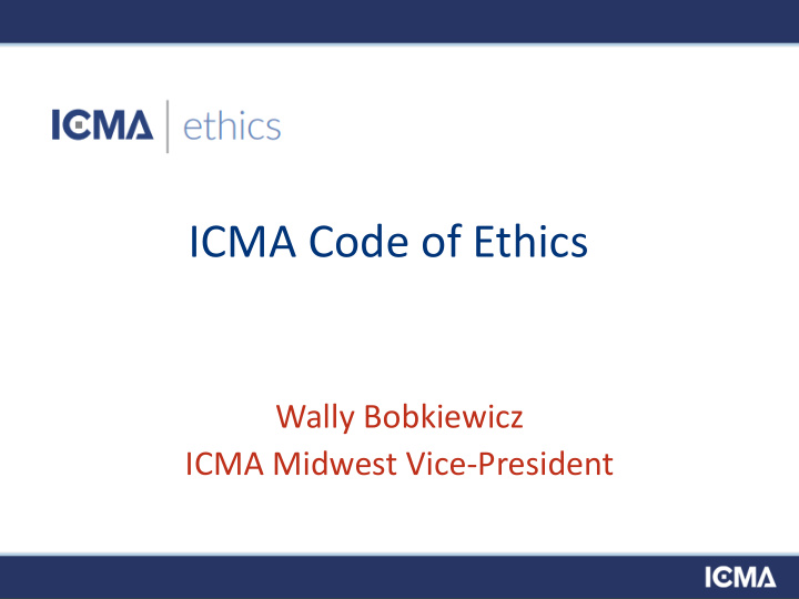 icma code of ethics