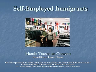 Self-  -Employed Immigrants  Employed Immigrants  Self  Wing Young Hurie  Maude Toussaint-  -Comeau