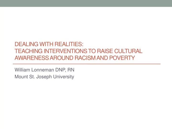 dealing with realities teaching interventions to raise