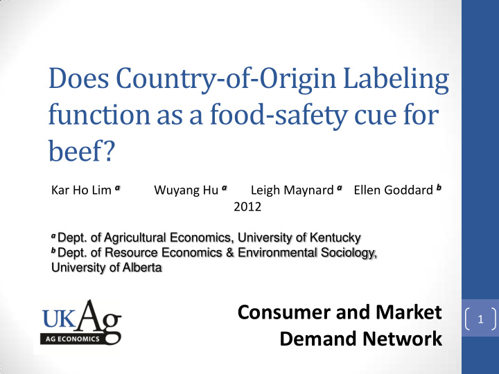 function as a food safety cue for