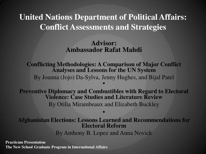 united nations department of political affairs