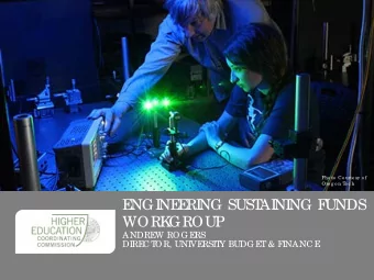 E  NGI  NE  E  RI  NG SUST  AI  NI  NG F  UNDS  WORK  GROUP  ANDREW RO G ERS  DIREC T  O R,