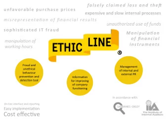 falsely claimed loss and the6 unfavorable purchase prices  expensive and slow internal processes