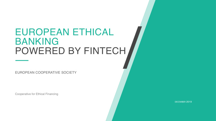 european ethical banking powered by fintech