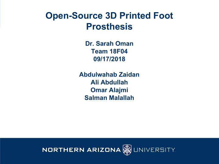 open source 3d printed foot prosthesis
