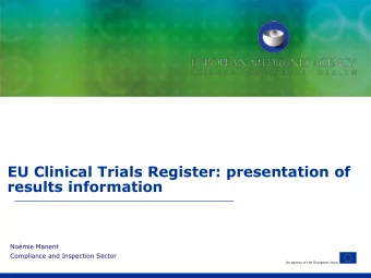 results information  Nomie Manent  Compliance and Inspection Sector  An agency of the European
