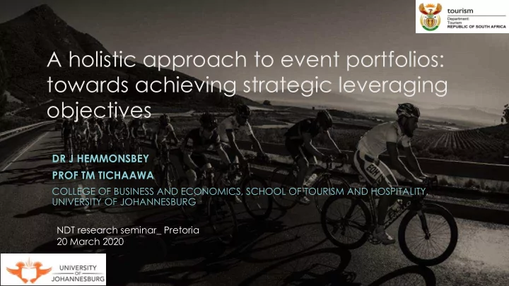 a holistic approach to event portfolios