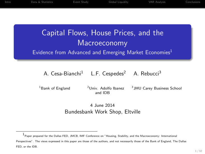 capital flows house prices and the macroeconomy