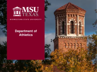 Athletics  Department of Athletics  Mission Statement    The Midwestern State University