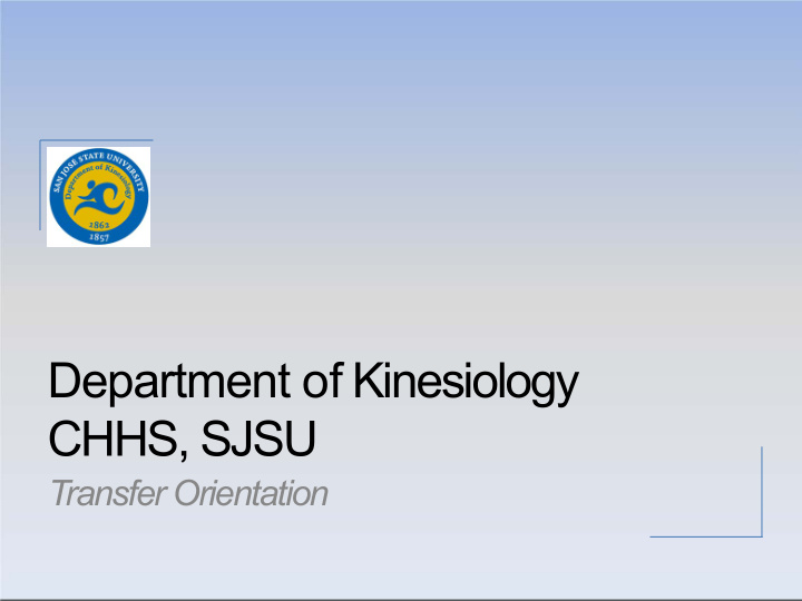 department of kinesiology chhs sjsu