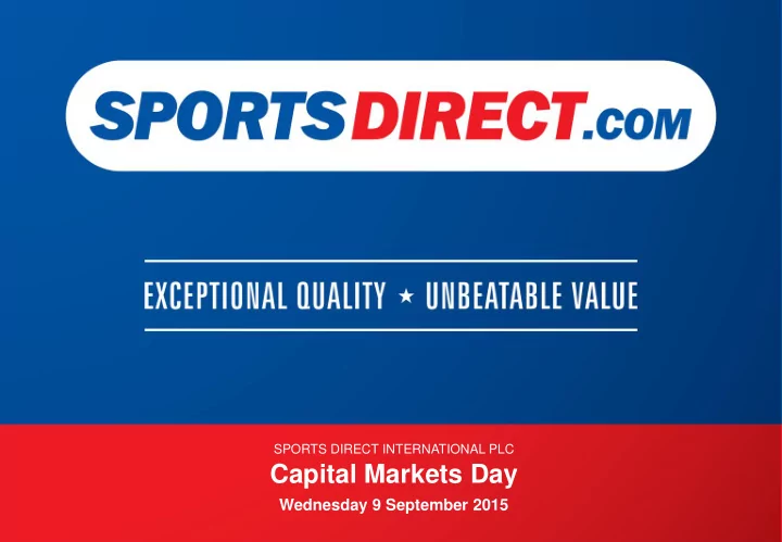 capital markets day