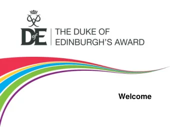 Welcome  Welcome  A bit about us  Mr D Hawkins  Miss N Lander  What is the DofE?  The DofE is