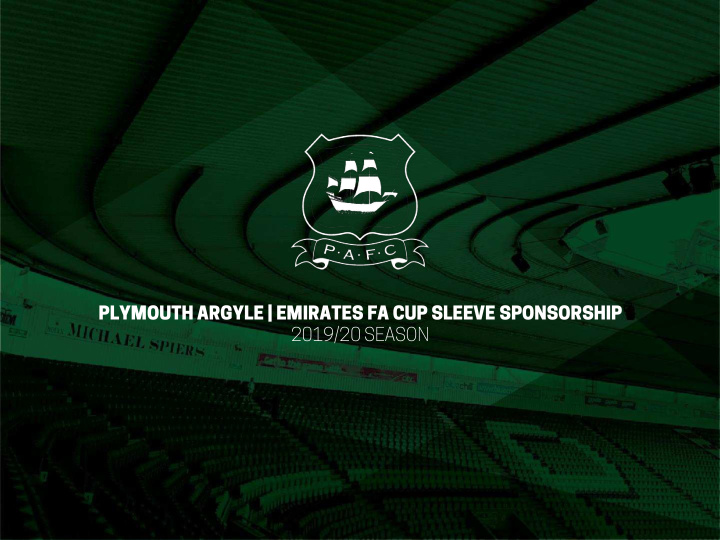plymouth argyle emirates fa cup sleeve sponsorship 2019