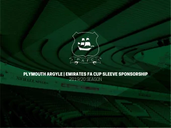 PLYMOUTH ARGYLE | EMIRATES FA CUP SLEEVE SPONSORSHIP  2019/20 SEASON PLYMOUTH ARGYLE  The Emirates