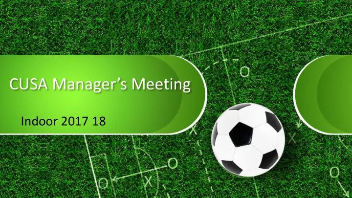cusa manager s meeting