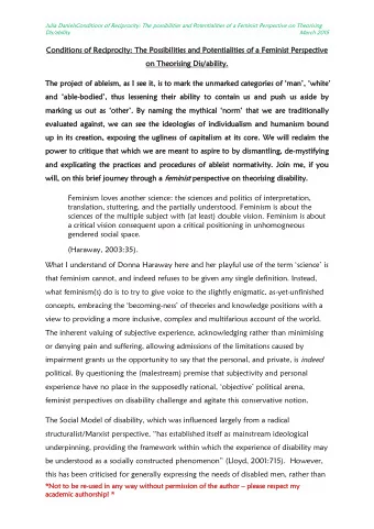 a fe  femi  mini  nist st per  persp  spec  ective  tive on  n th  theori  eorisin  ing dis  disab