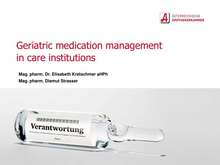 in care institutions
