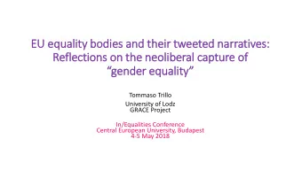 EU equality bodies and their tweeted narratives:  Reflections on the neoliberal capture of  f