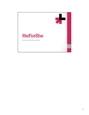 1    -      HeForShe  is  a  solidarity  campaign  for  the