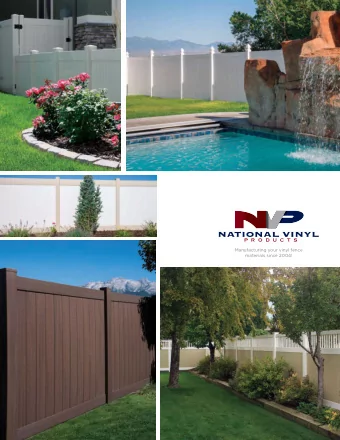 Manufacturing your vinyl fence  materials since 2004!  National Vinyl Products produces high
