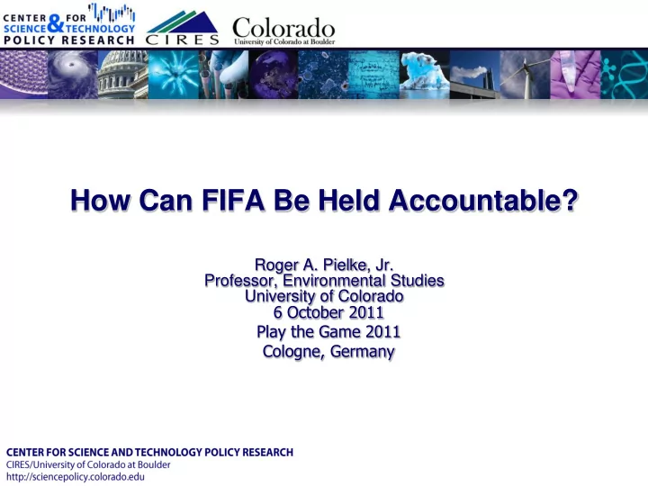 how can fifa be held accountable
