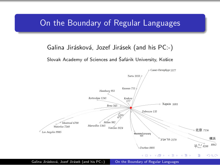 on the boundary of regular languages