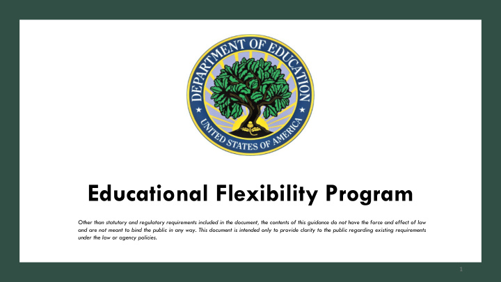 educational flexibility program