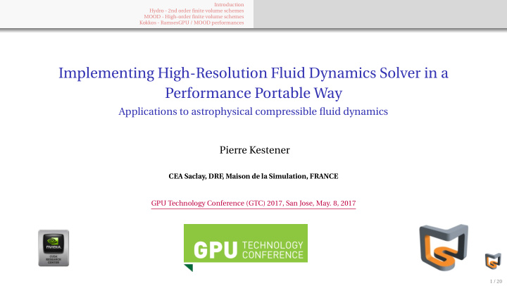 implementing high resolution fluid dynamics solver in a