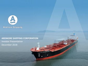 Investor Presentation  December 2018  Disclaimer  2 This presentation contains certain statements