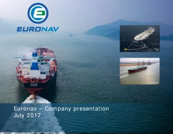 Euronav  Company presentation  July 2017  1  Forward Looking Statements  Matters discussed in