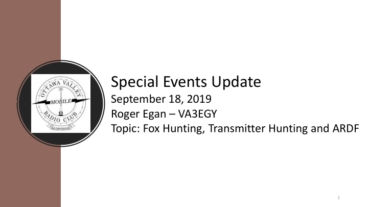 special events update
