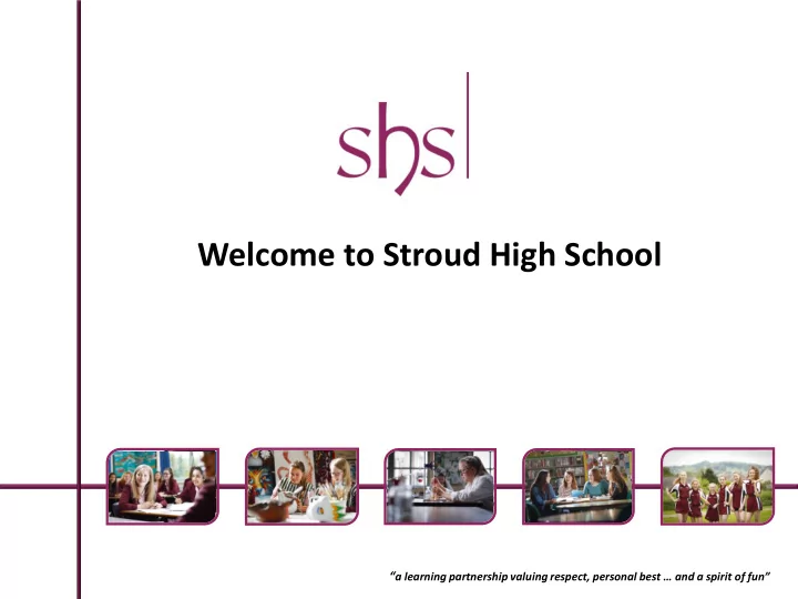welcome to stroud high school