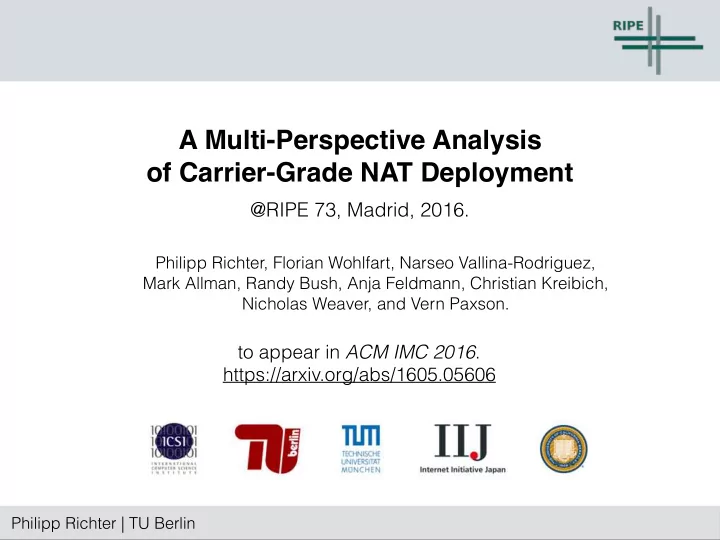 a multi perspective analysis of carrier grade nat