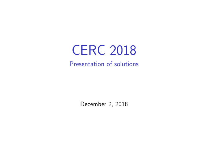 cerc 2018