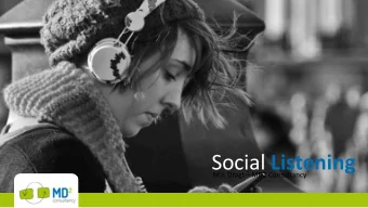 Social Listening M.J. Dragt  MD2 Consultancy  Index  Introduction &amp; Context  Example of