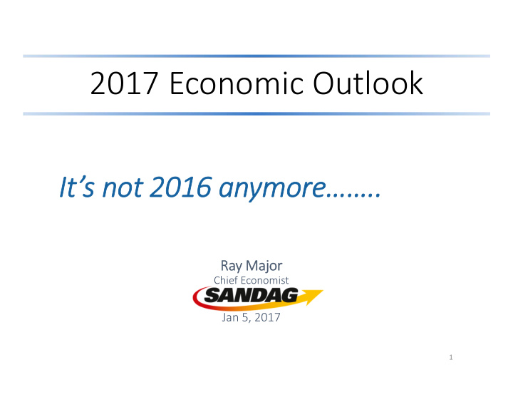 2017 economic outlook