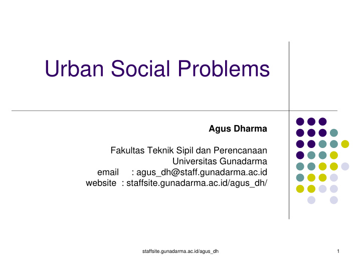 urban social problems