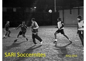 SARI  Soccernites    2012-2013    Soccernites,  created  by  Sport