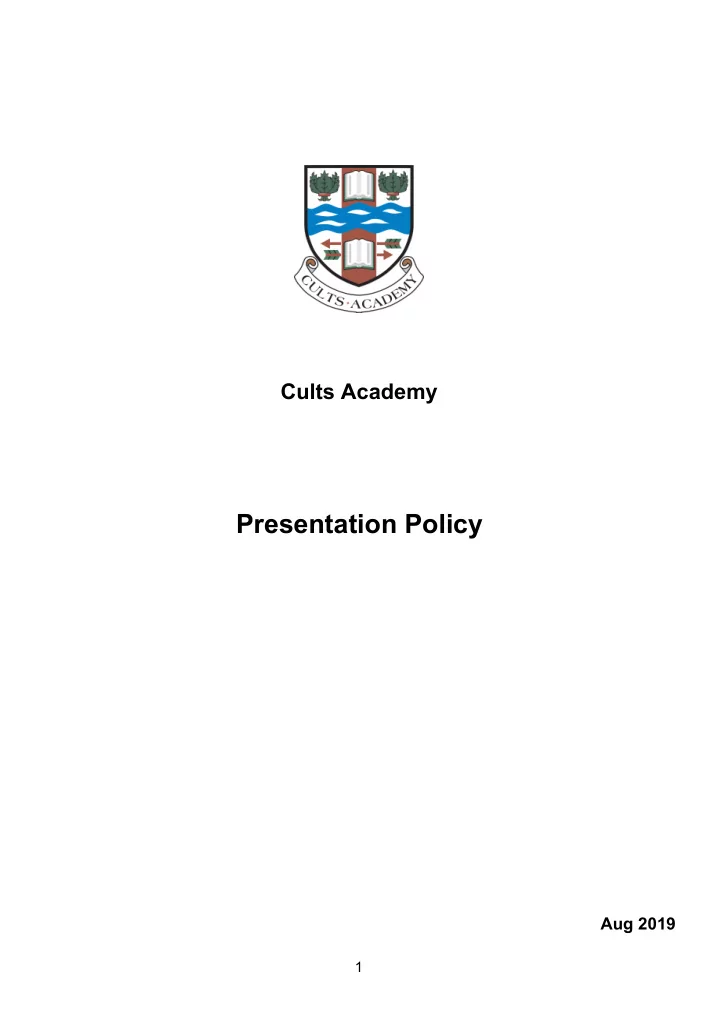 presentation policy