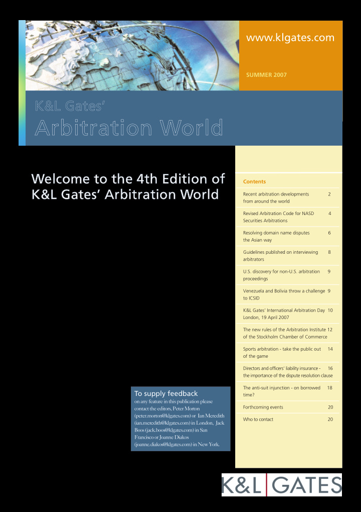 arbitration world