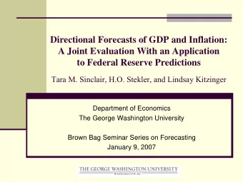 Directional Forecasts of GDP and Inflation:  A Joint Evaluation With an Application  to Federal