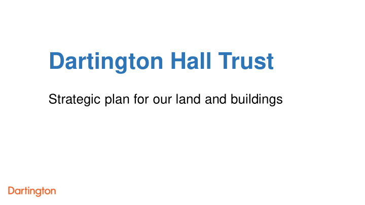 dartington hall trust
