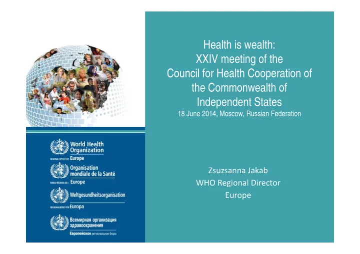 health is wealth xxiv meeting of the council for health