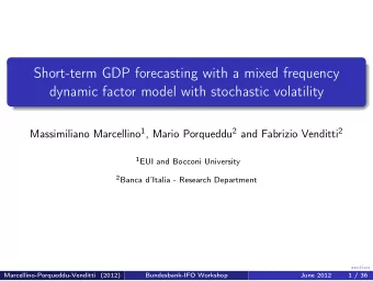 Short-term GDP forecasting with a mixed frequency  dynamic factor model with stochastic volatility